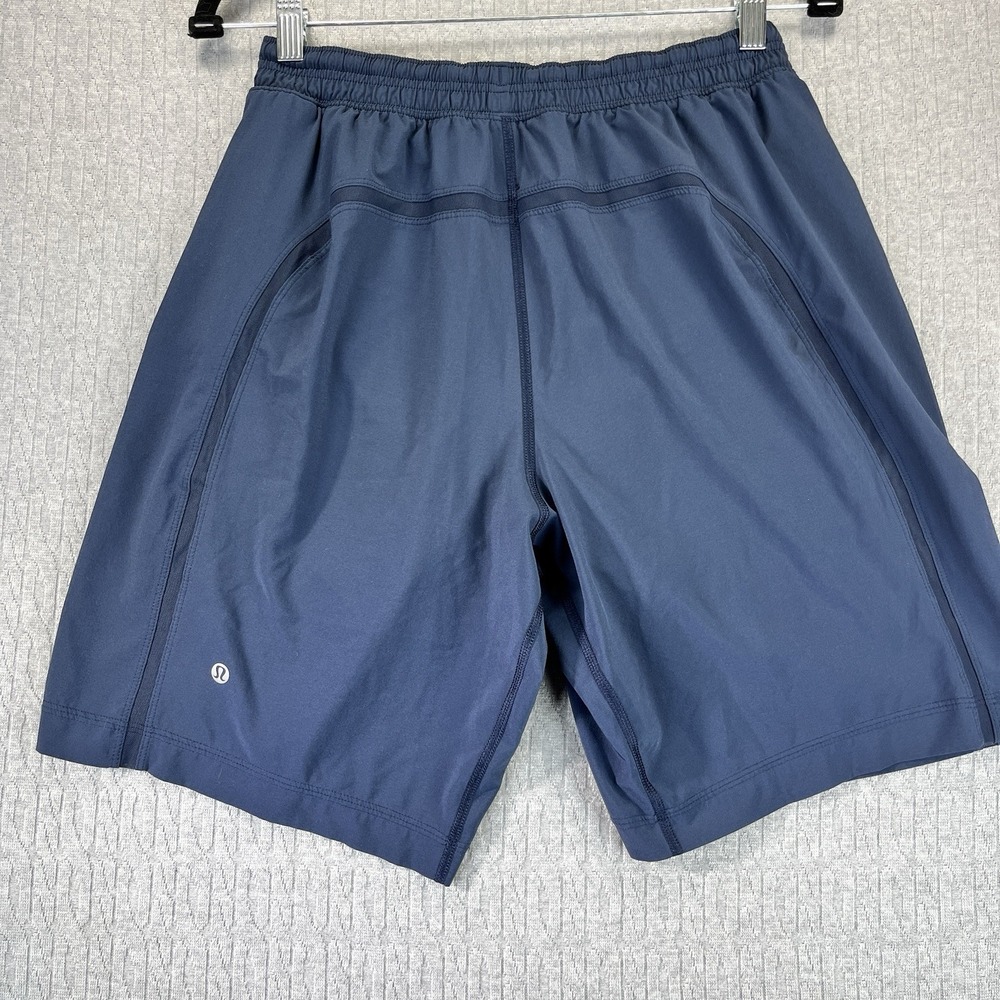 Lululemon Pace Breaker Shorts Men M 27 Navy Blue Built-in Liner Mesh Pockets